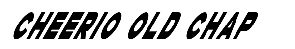 Cheerio Old Chap font preview